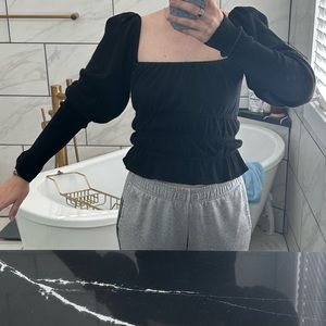 Reformation puff sleeve sweater